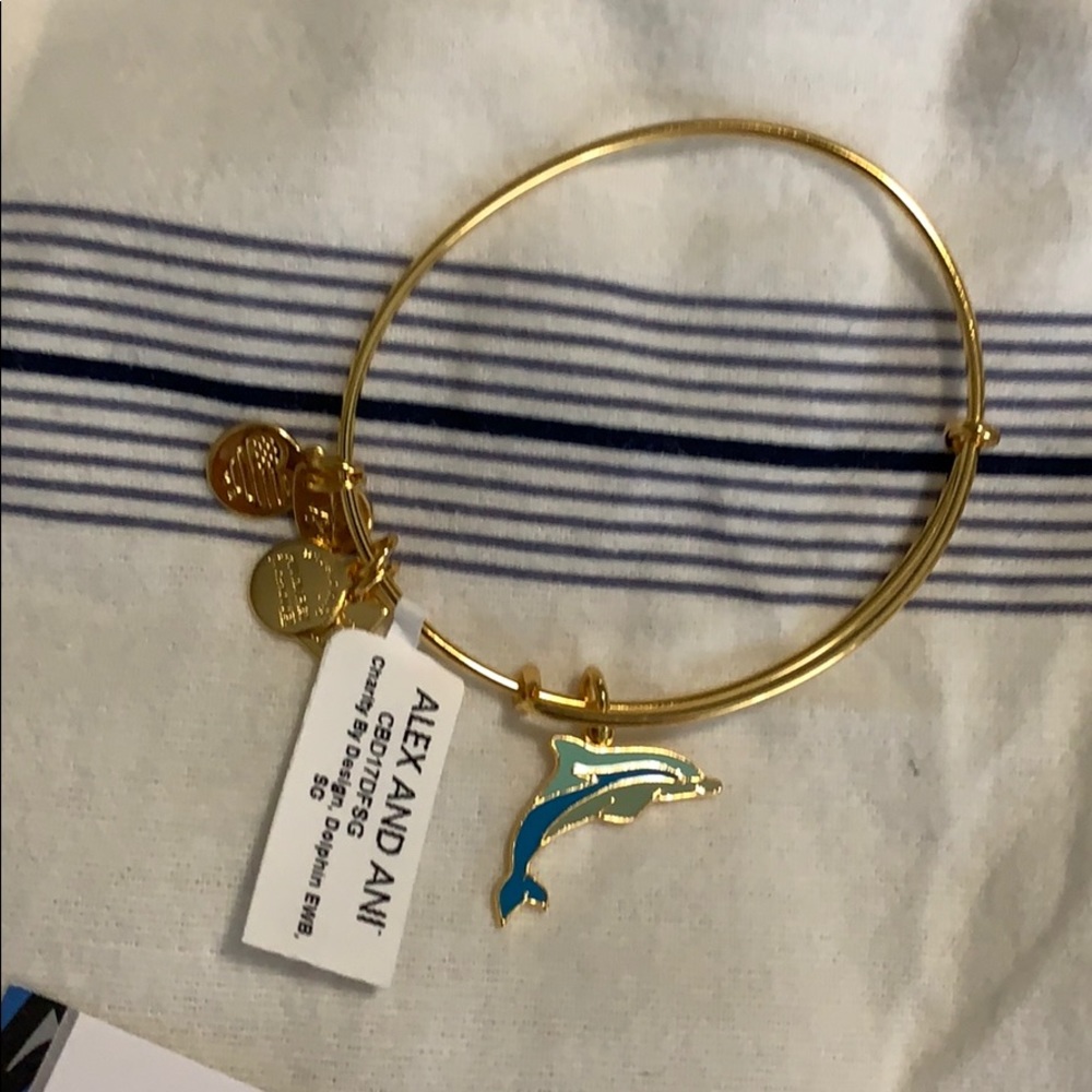 Alex & Ani NWT Dolphin bracelet - gold